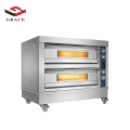 Commercial 380V Pizza Baking Equipment Stainless Steel two deck four Trays  Electric Oven